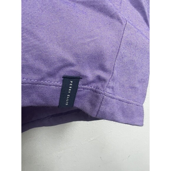 Perry Ellis Icon Polo Shirt Regular Fit Modern Performance Violet Men’s Large - Picture 3 of 6